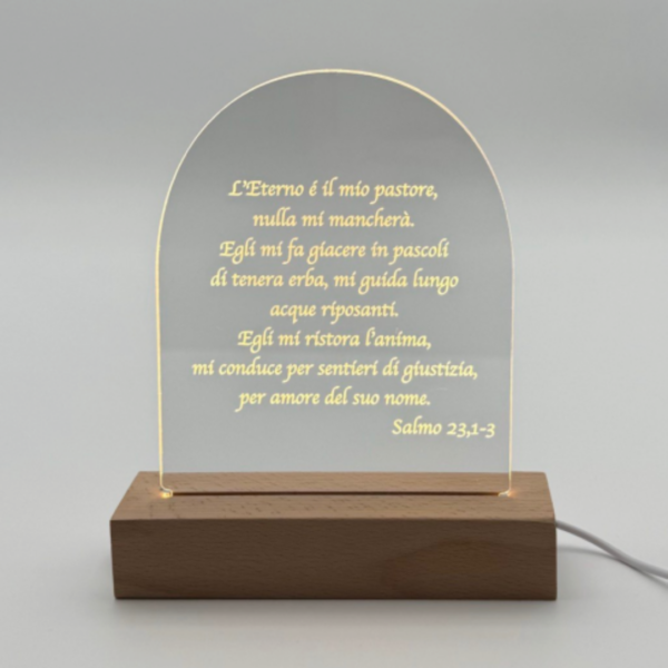 Lampada Led in plexiglass: Luce divina