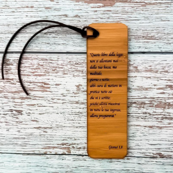 Segna Libro in legno: Segnalibro di riflessione spirituale - immagine 4